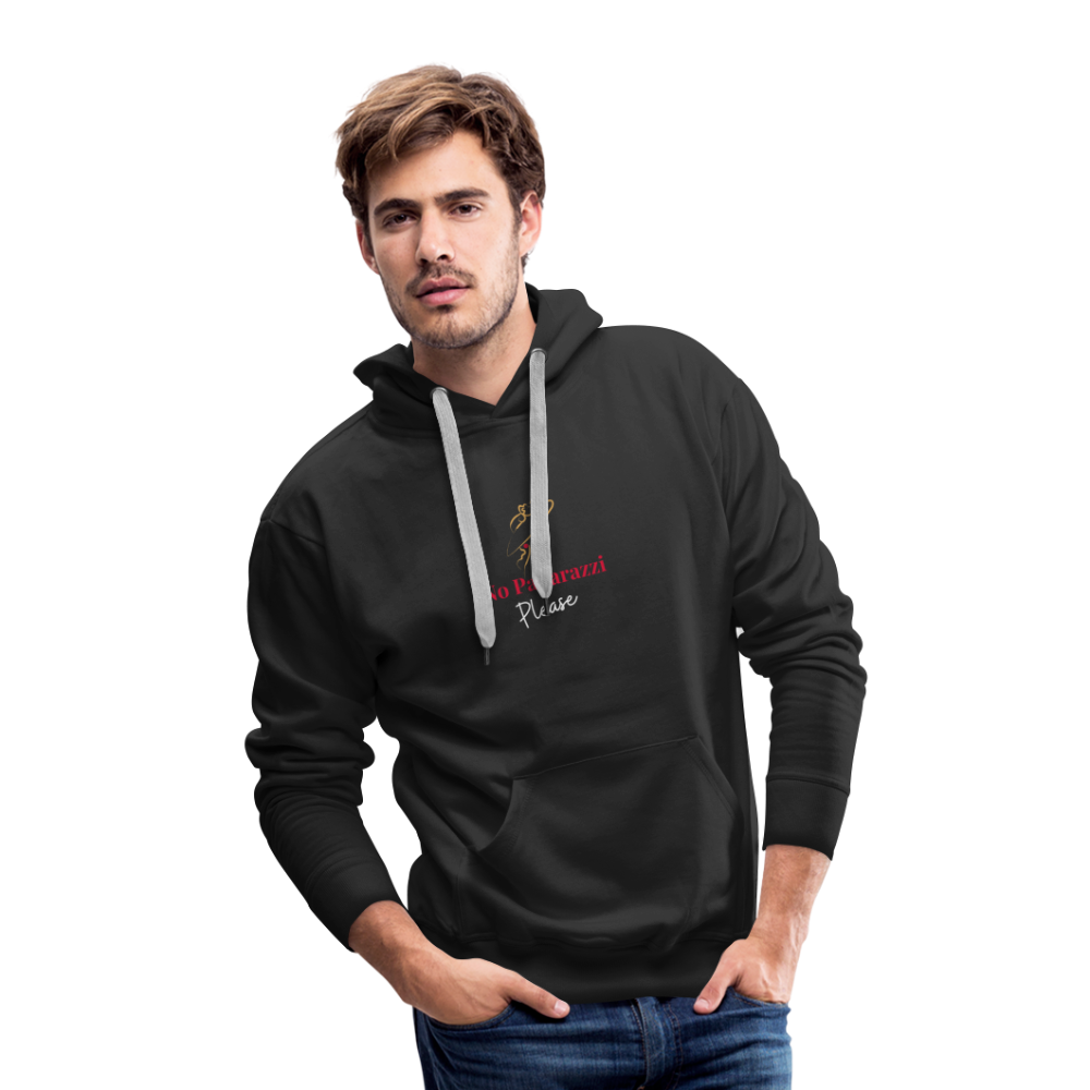 NO Paparazzi Please Printed Men’s Premium Hoodie - black