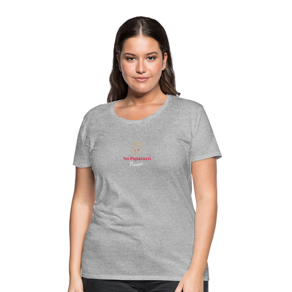 "No Paparazzi Please" printed Women’s Premium T-Shirt - heather gray