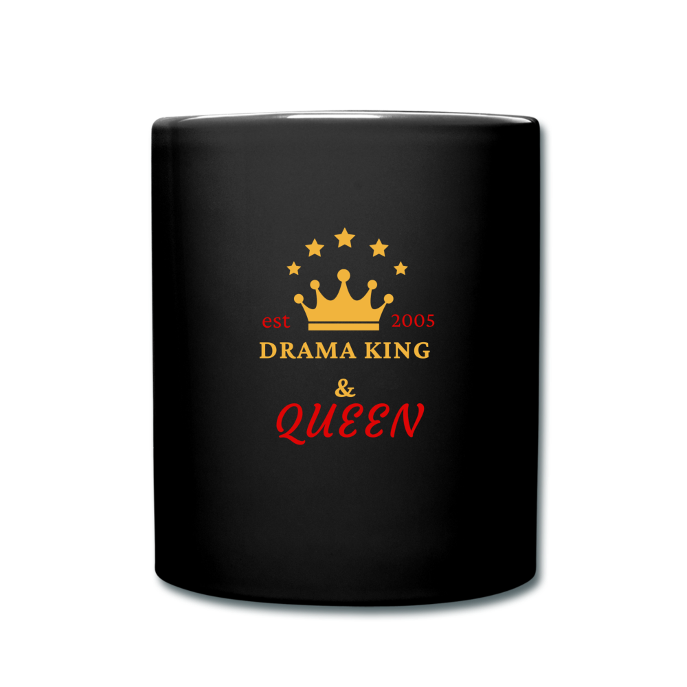 Drama King and Queen printed Full Color Coffee/Tea Mug - black