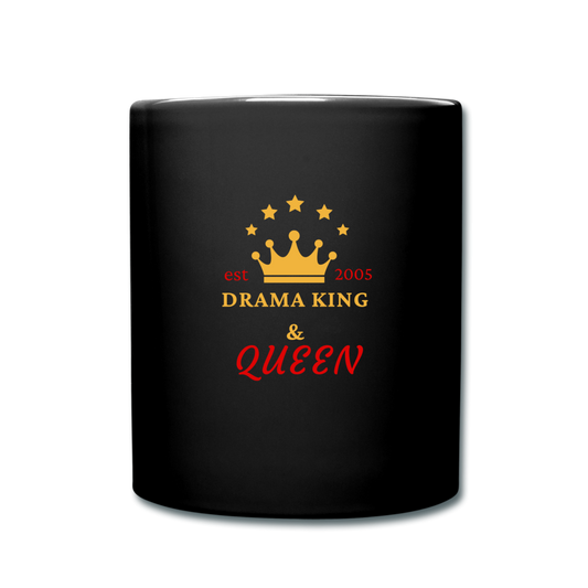 Drama King and Queen printed Full Color Coffee/Tea Mug - black