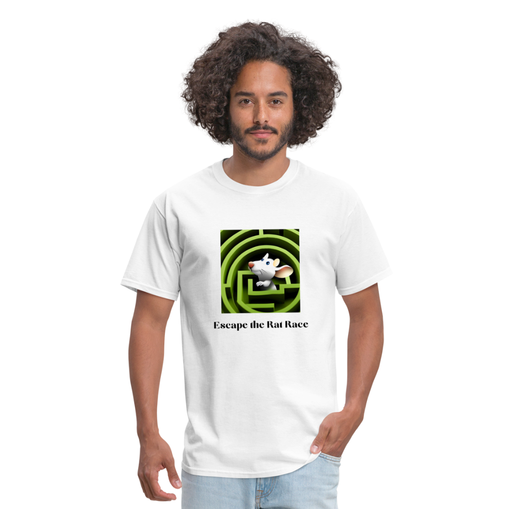 "Escape the Rat Race" T-Shirt White - white