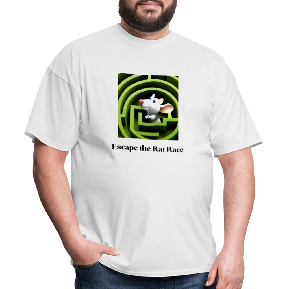 "Escape the Rat Race" T-Shirt White - white