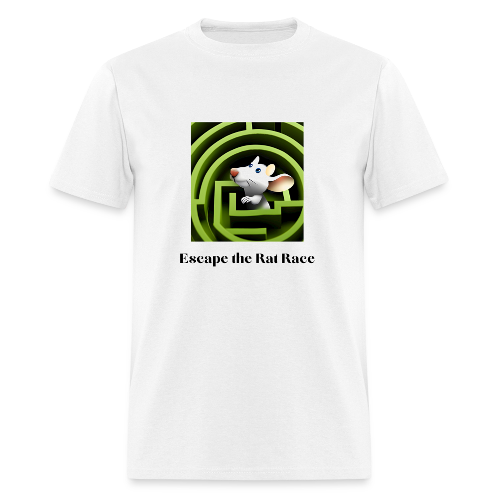 "Escape the Rat Race" T-Shirt White - white