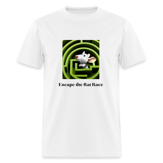 "Escape the Rat Race" T-Shirt White - white