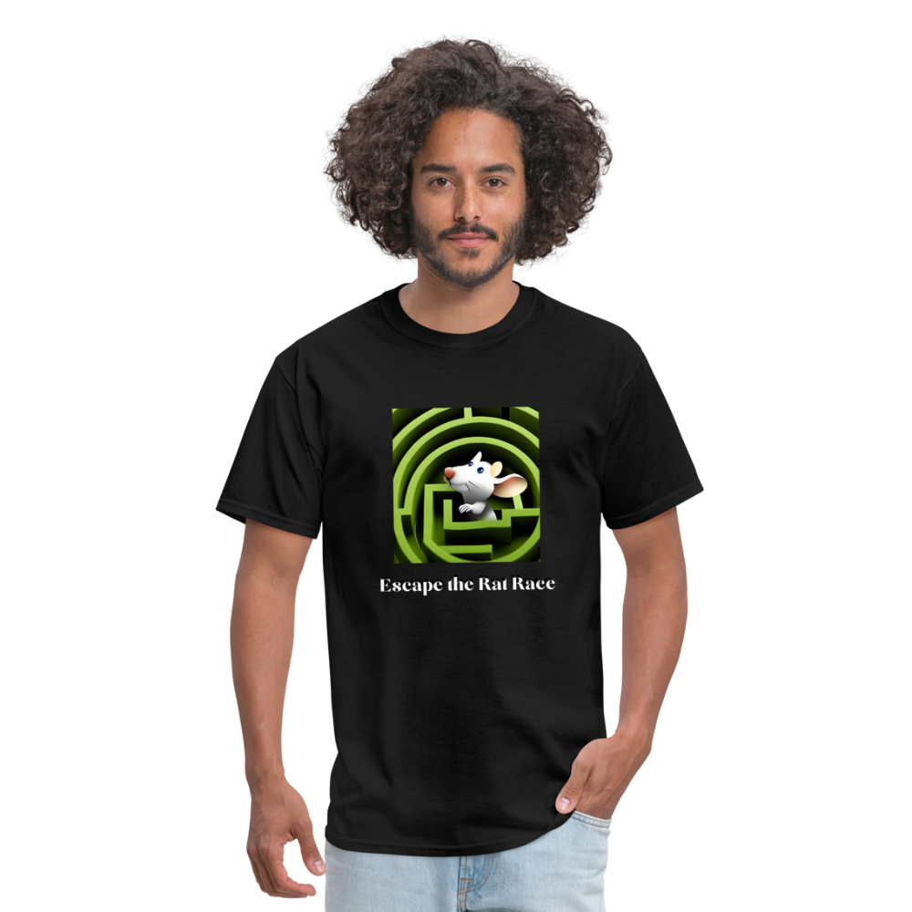 "Escape the Rat Race" T-Shirt Black - black